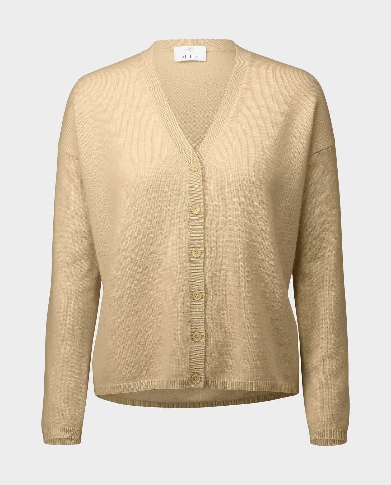 V-Ausschnitt Strickjacke mit Schmaler Schnitt