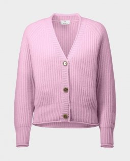 V-Ausschnitt Strickjacke mit Kastiger Schnitt