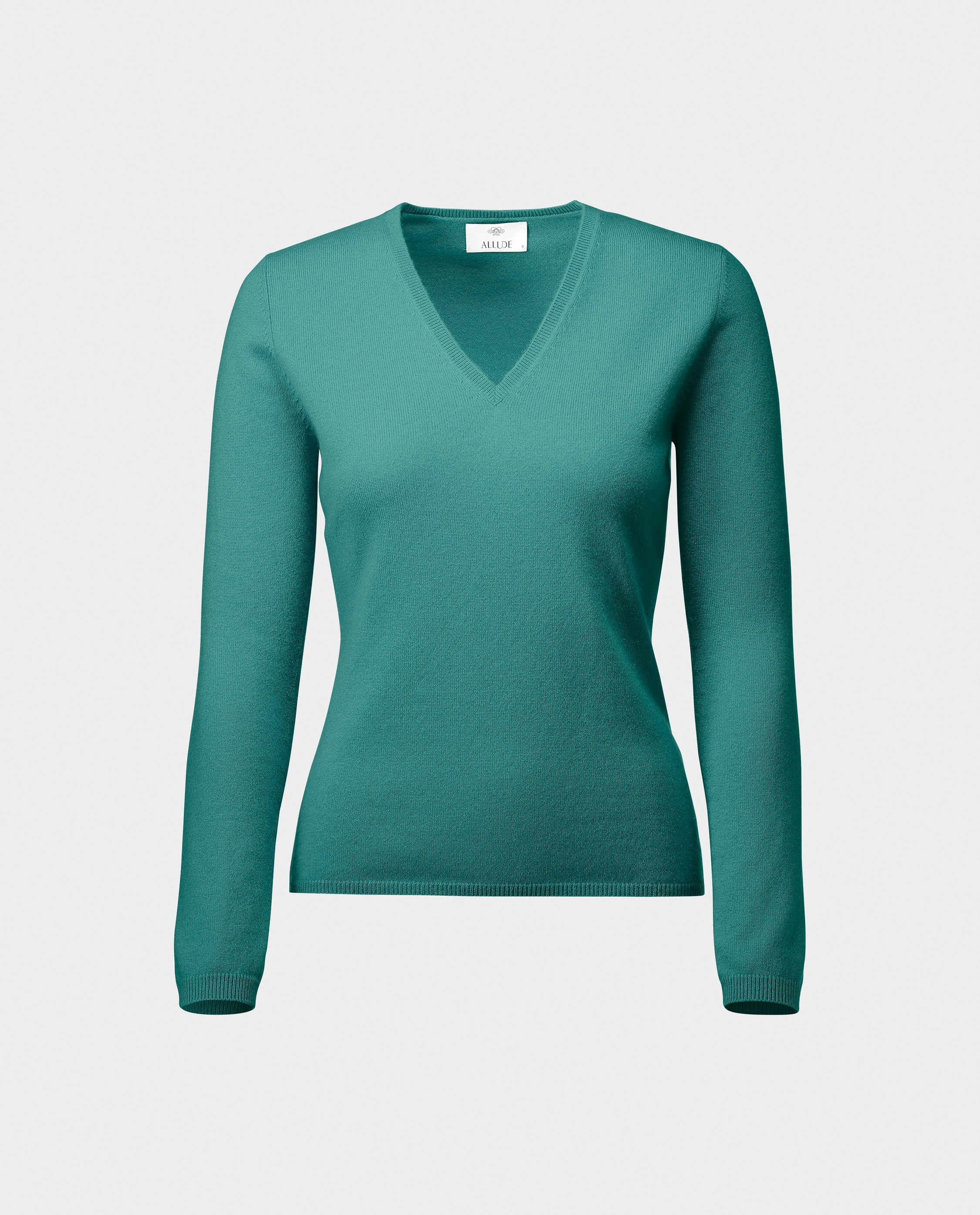 V-Ausschnitt Strickjacke mit Tailierter Schnitt Blue