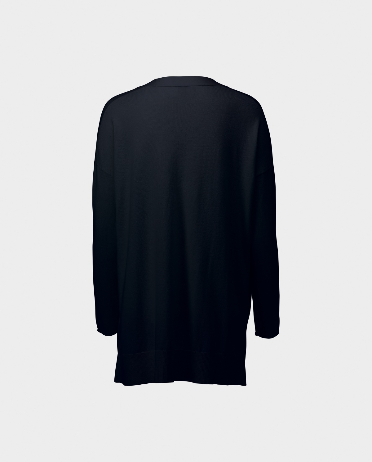 Rundhalsausschnitt Strickjacke mit Tailierter Schnitt